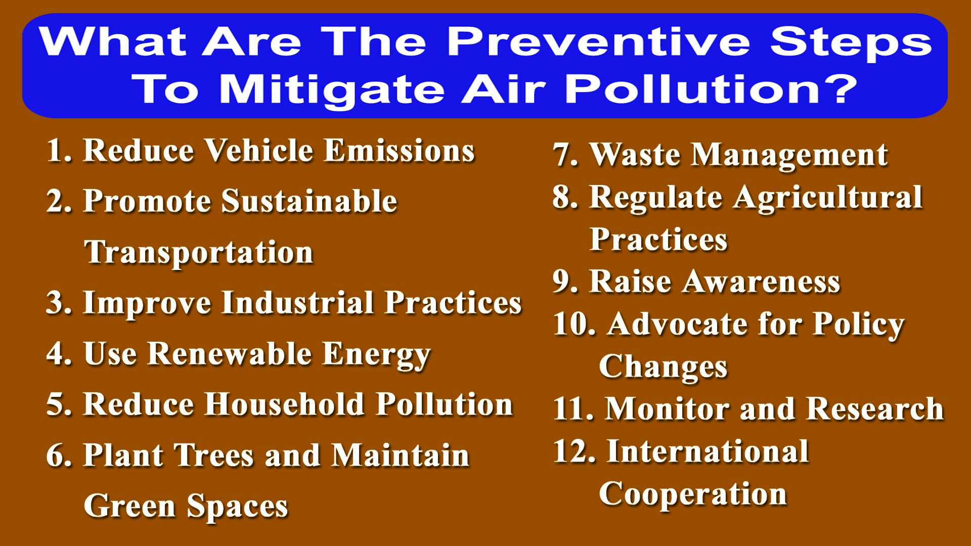 Air Pollution Measures 